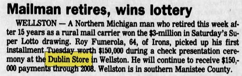 Dublin General Store - Jul 18 1989 Article (newer photo)